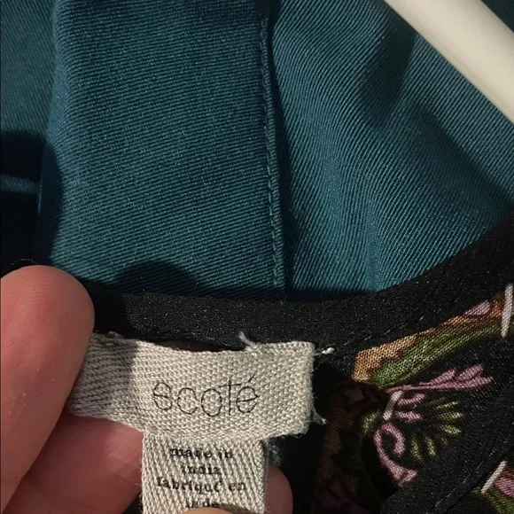 ecate Black and Brown Patterned Long Sleeve Dress - Picture 8 of 9